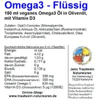 Omega 3 Flüssig (EPA & DHA) (Orangengeschmack, mild)