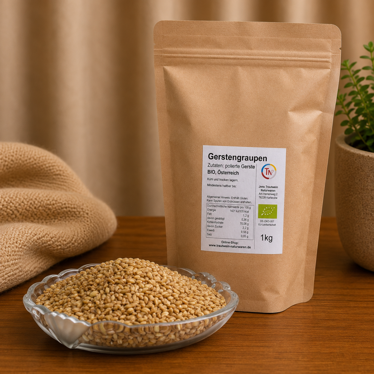 Gerstengraupen BIO, 1 kg
