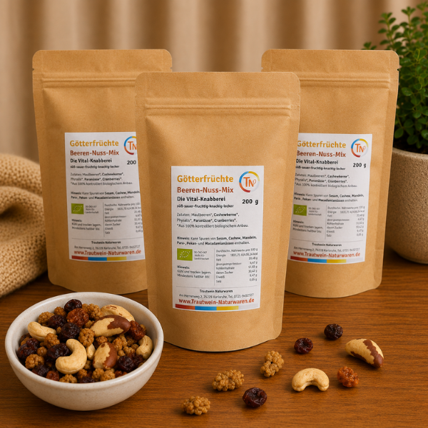 Götterfrüchte BIO, 3-SET, 200 g, Beeren-Nuss-Mix