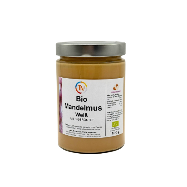 Mandelmus BIO, 500g, weiß, geröstet