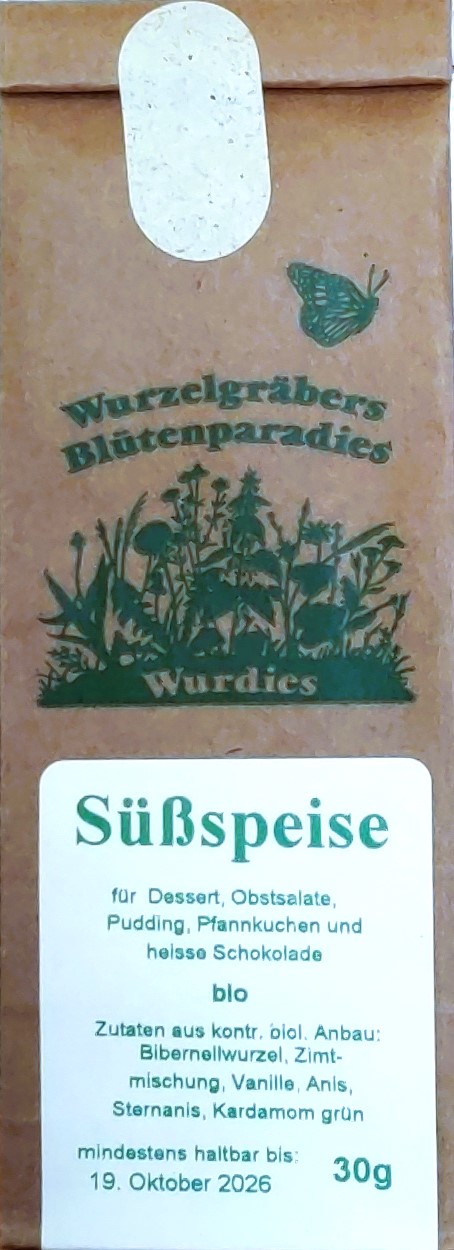 Süßspeise BIO, 30 g, Gewürz für Süße Speisen