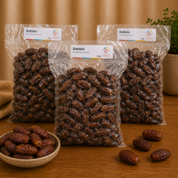 Datteln BIO, 3-SET, 1 kg, (Deglet Nour) ohne Stein