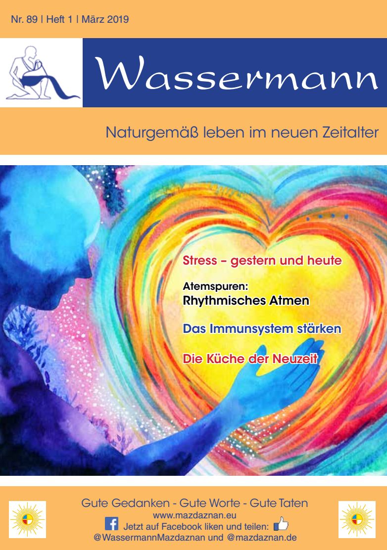 Wassermann Nr. 89: Stress III, rhythmisches Atmen, Immunsystem, Küche der Neuzeit
