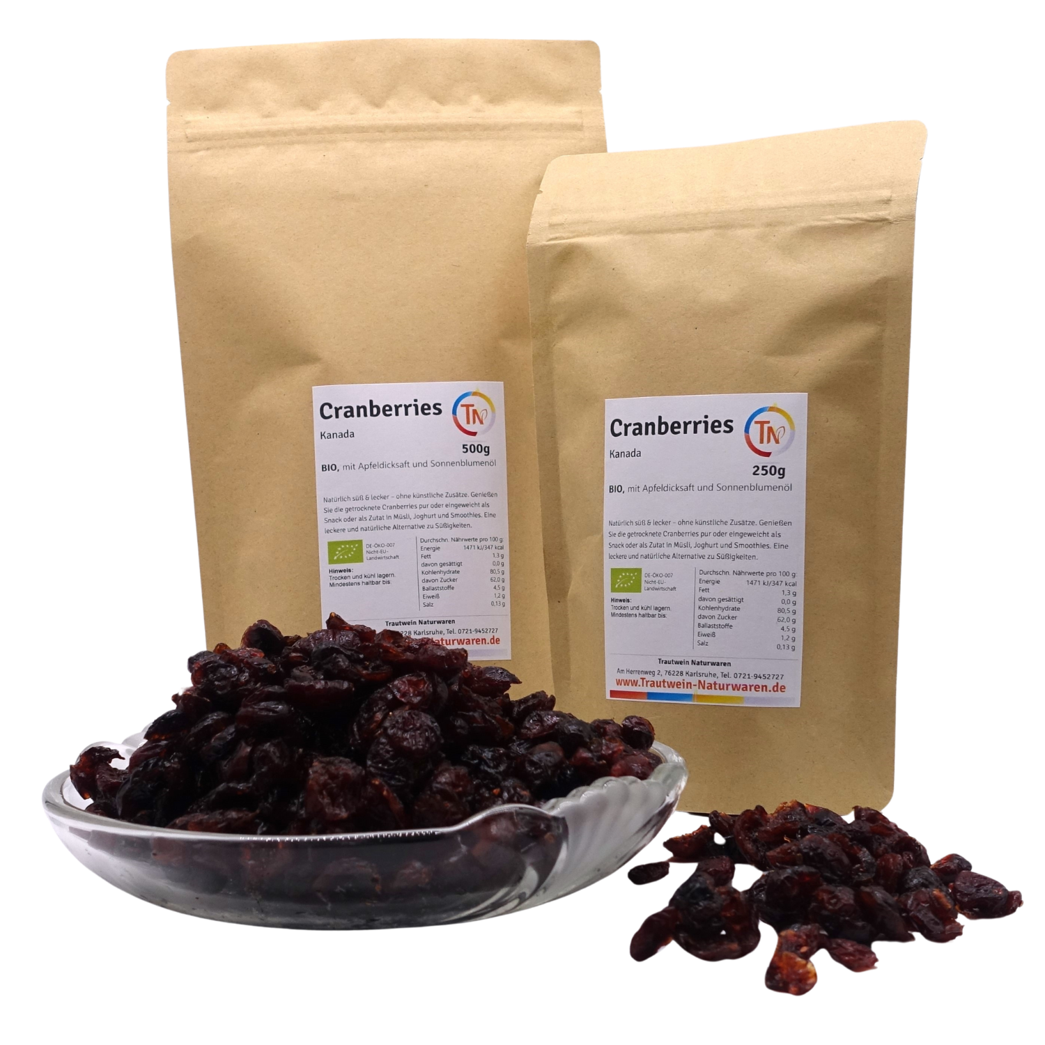 Cranberries BIO, 500 g, getrocknet
