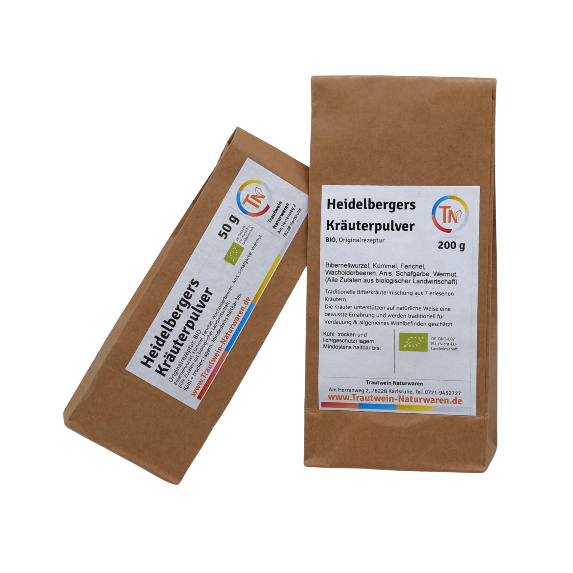 Heidelbergers-Kräuterpulver BIO, 50 g, Bitterkräuter