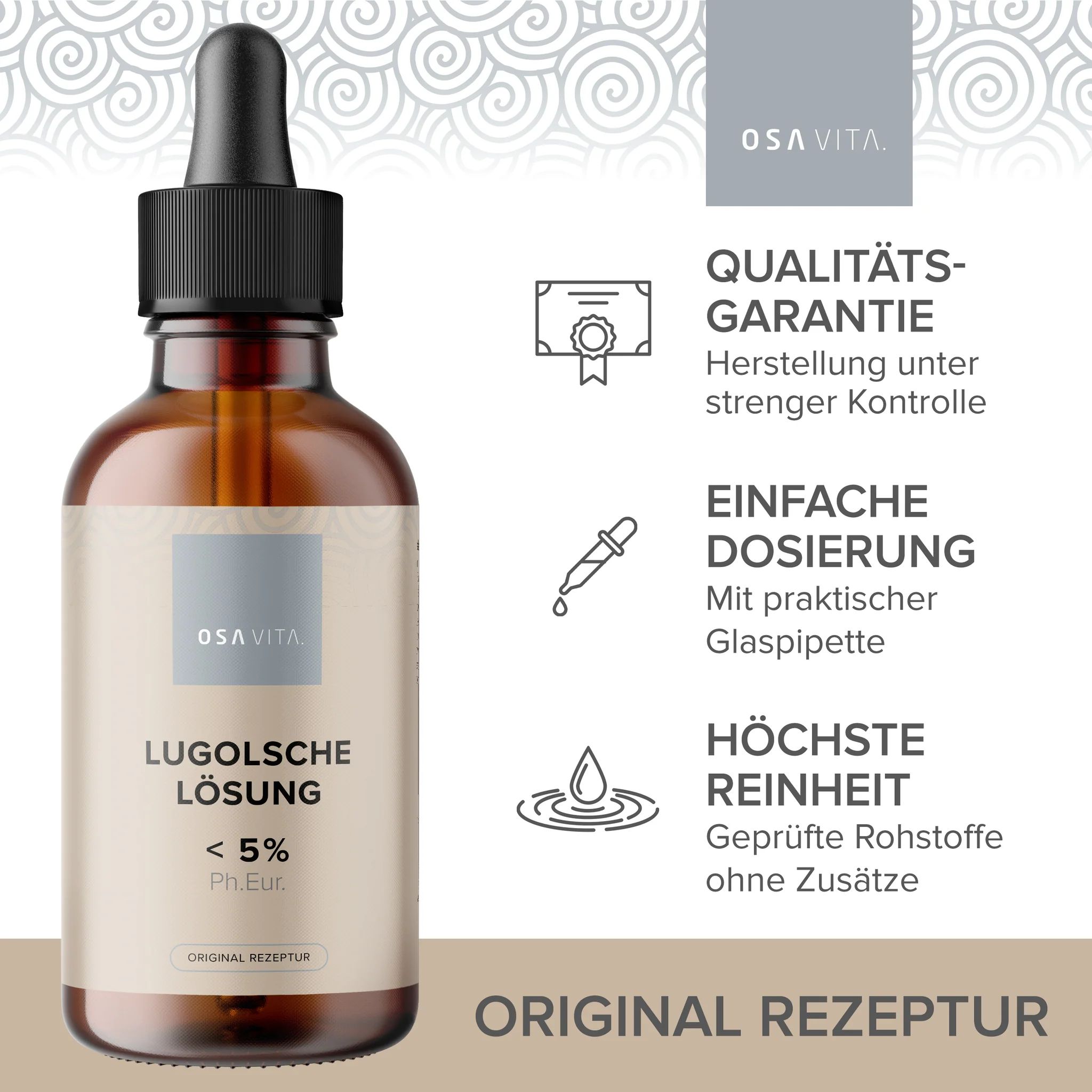Lugolsche Lösung 5%, 100 ml, mit Glaspipette