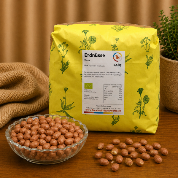 Erdnüsse BIO, 2,5 kg, roh & ungeröstet