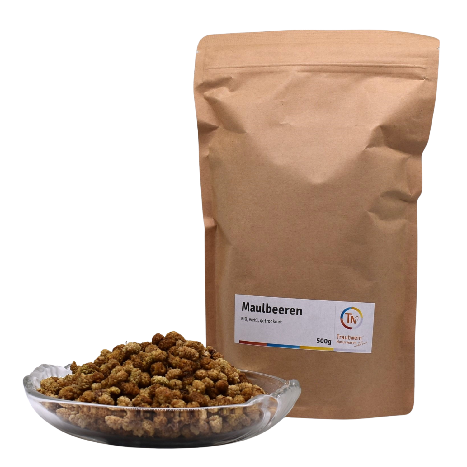 Maulbeeren weiß, 500 g, getrocknet,  Premium-Rohkostqualität BIO, ungeschwefelt