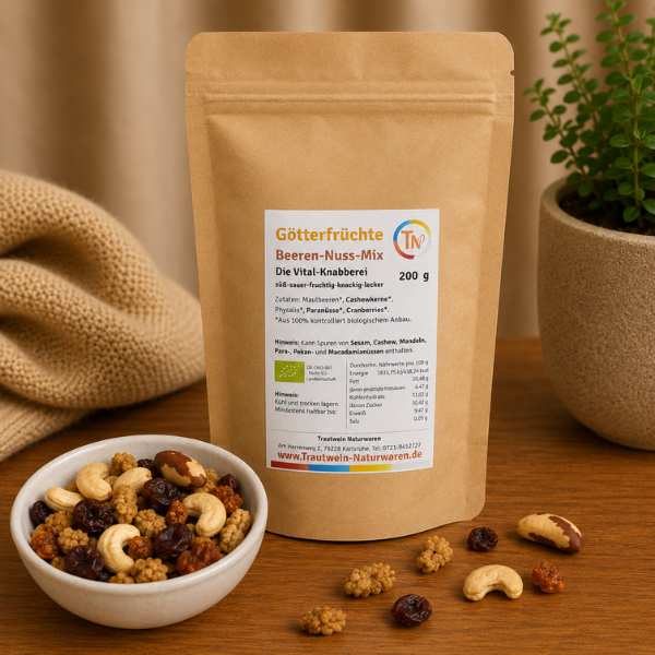 Götterfrüchte BIO, 200 g, Beeren-Nuss-Mix