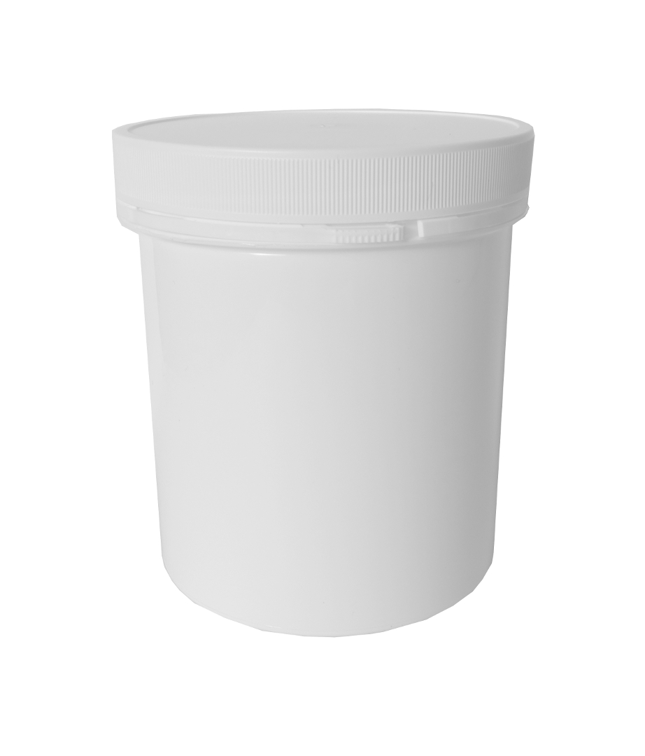 Dose PP weiß 500ml + Deckel (Originalitätsverschluss)