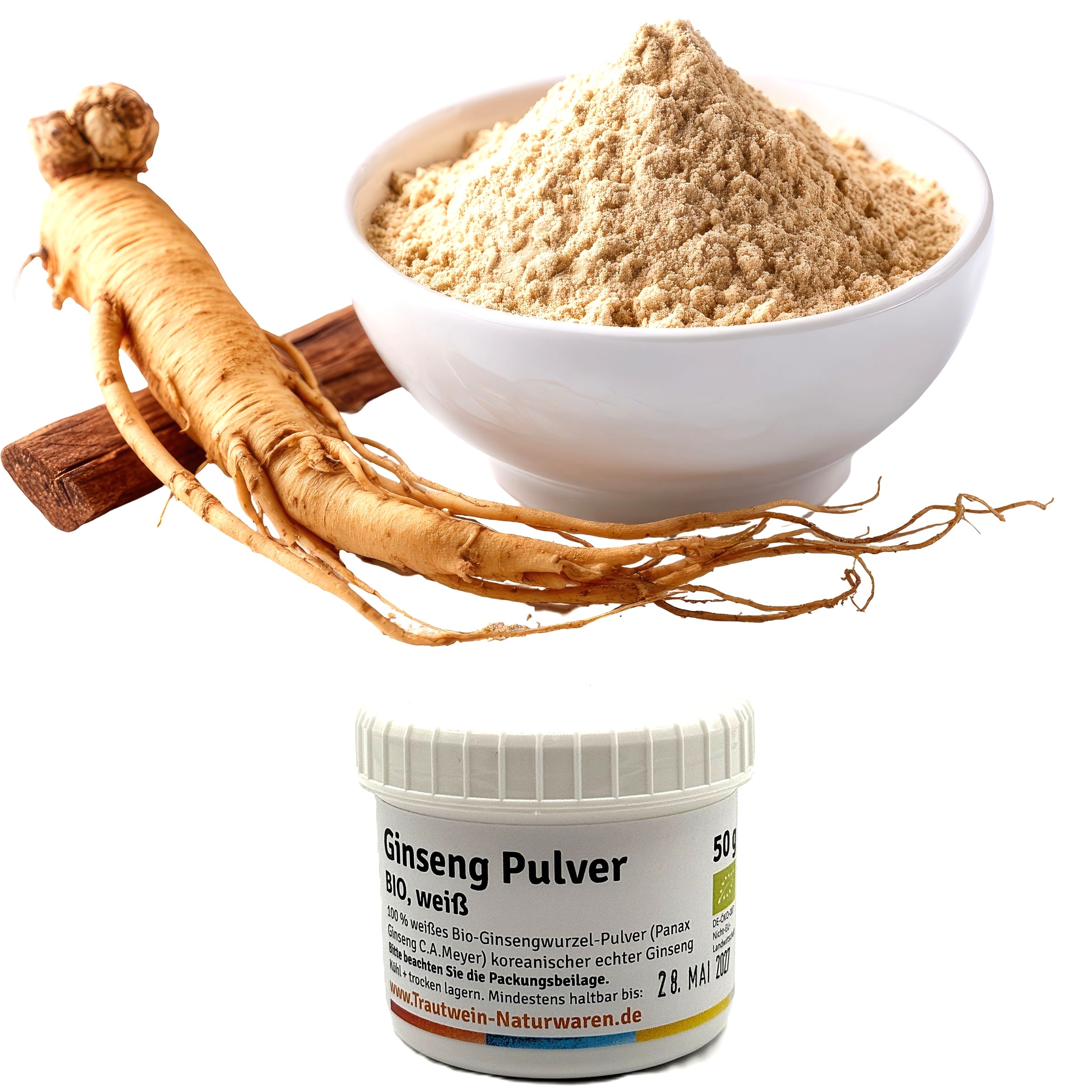 Ginsengwurzel  BIO, 50 g,  gemahlen, weiß
