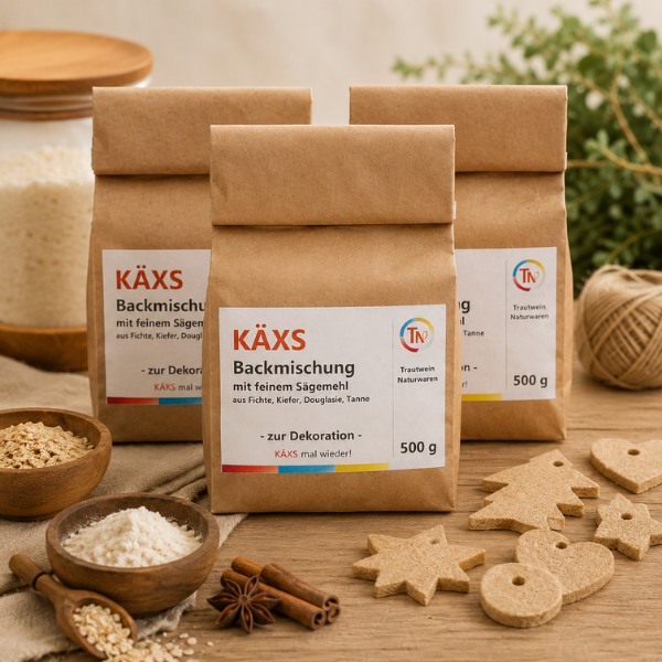 KÄXS, 3-SET, 500 g, Deko-Backmischung mit Sägemehl