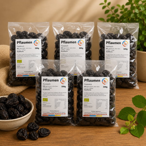 Pflaumen BIO, 5-SET, 500 g, ohne Stein
