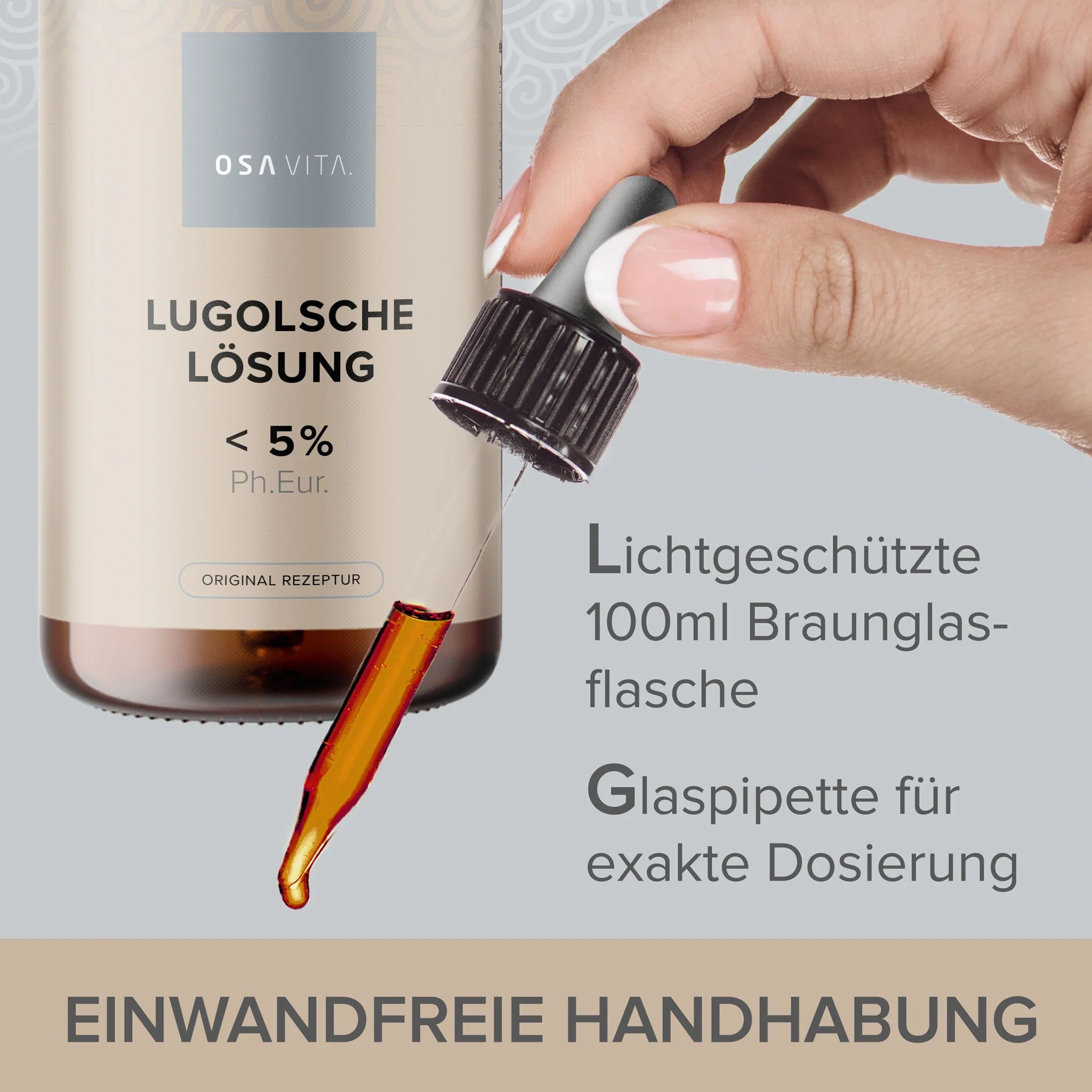 Lugolsche Lösung 5%, 100 ml, mit Glaspipette