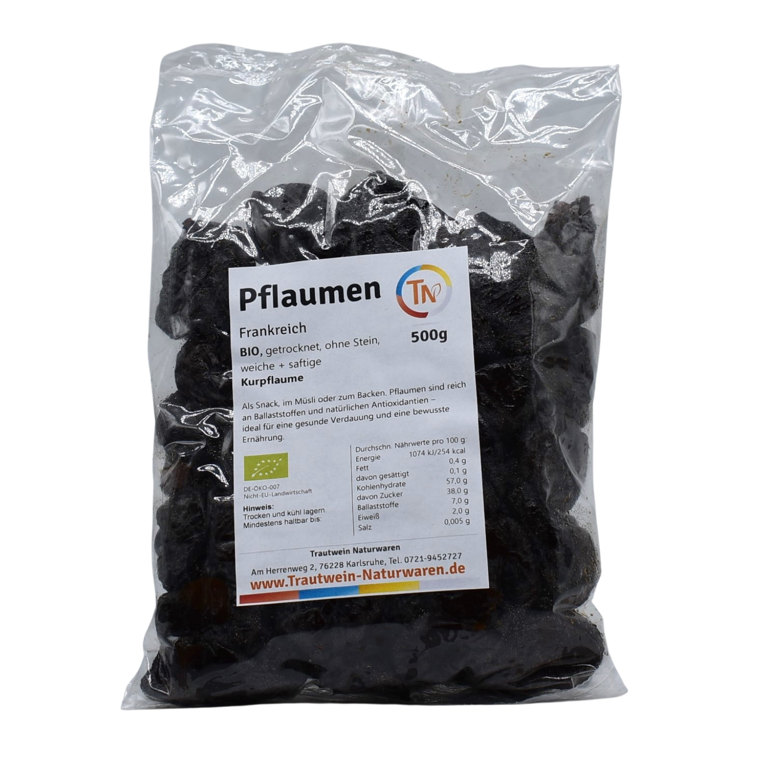 Pflaumen BIO, 500 g, ohne Stein