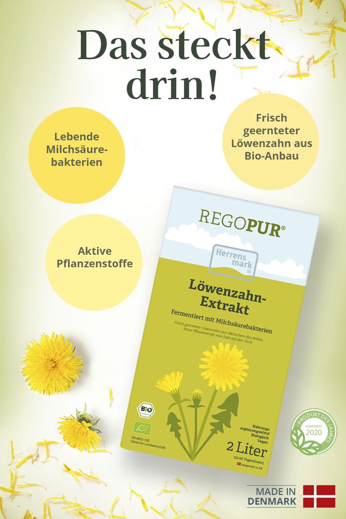 REGOPUR Herrens Mark, 1 L, Löwenzahn-Extrakt BIO