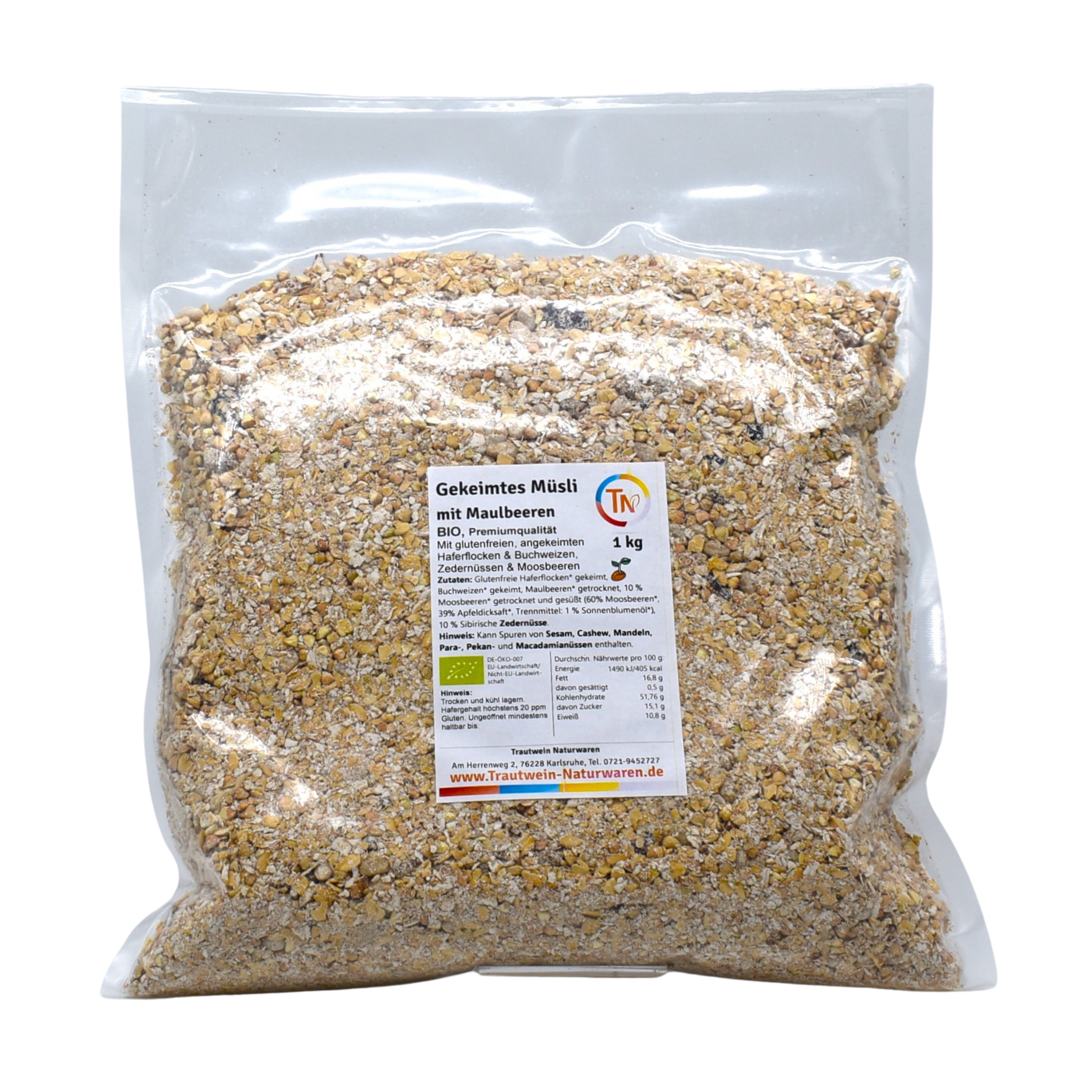 Müsli mit Maulbeeren BIO, 1 kg, gekeimt, Premiumqualität