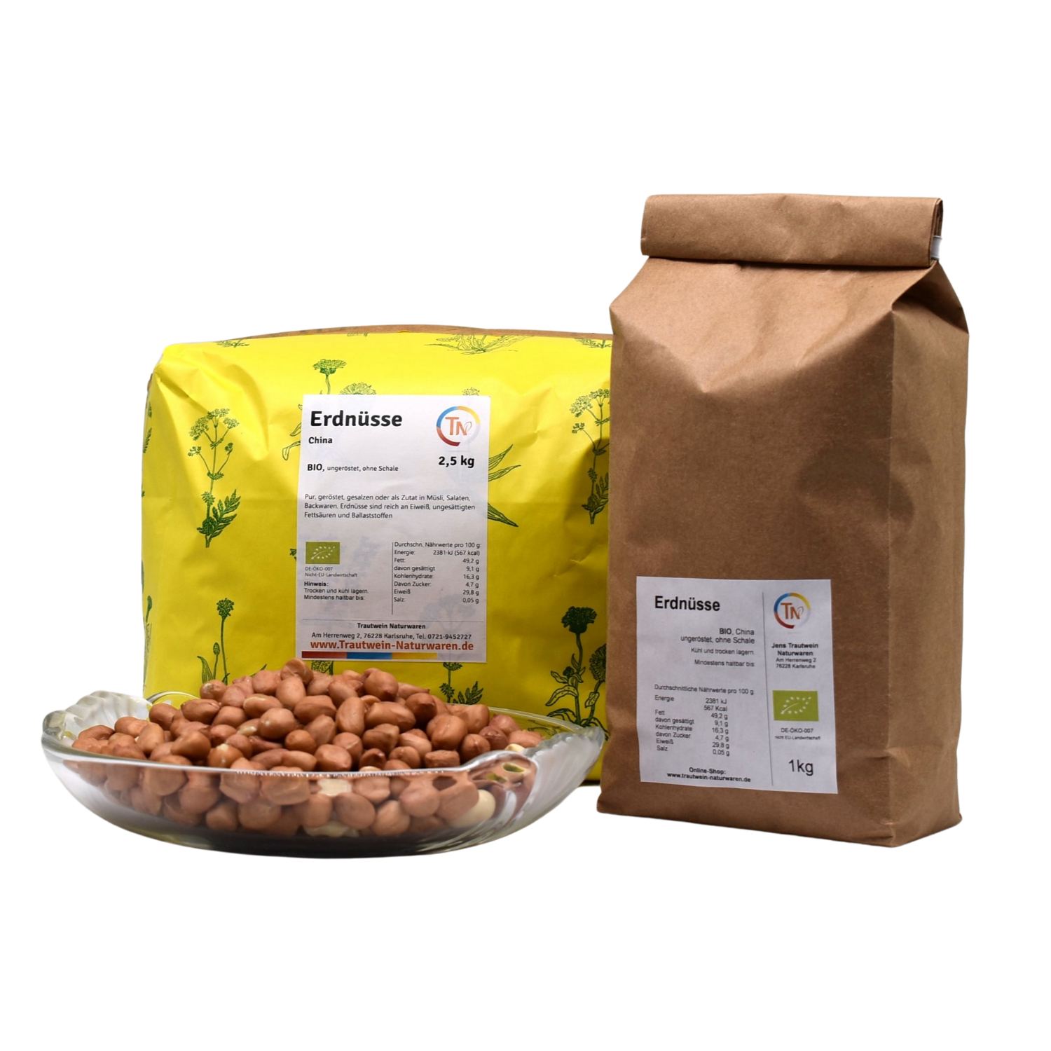 Erdnüsse BIO, 1 kg, roh & ungeröstet
