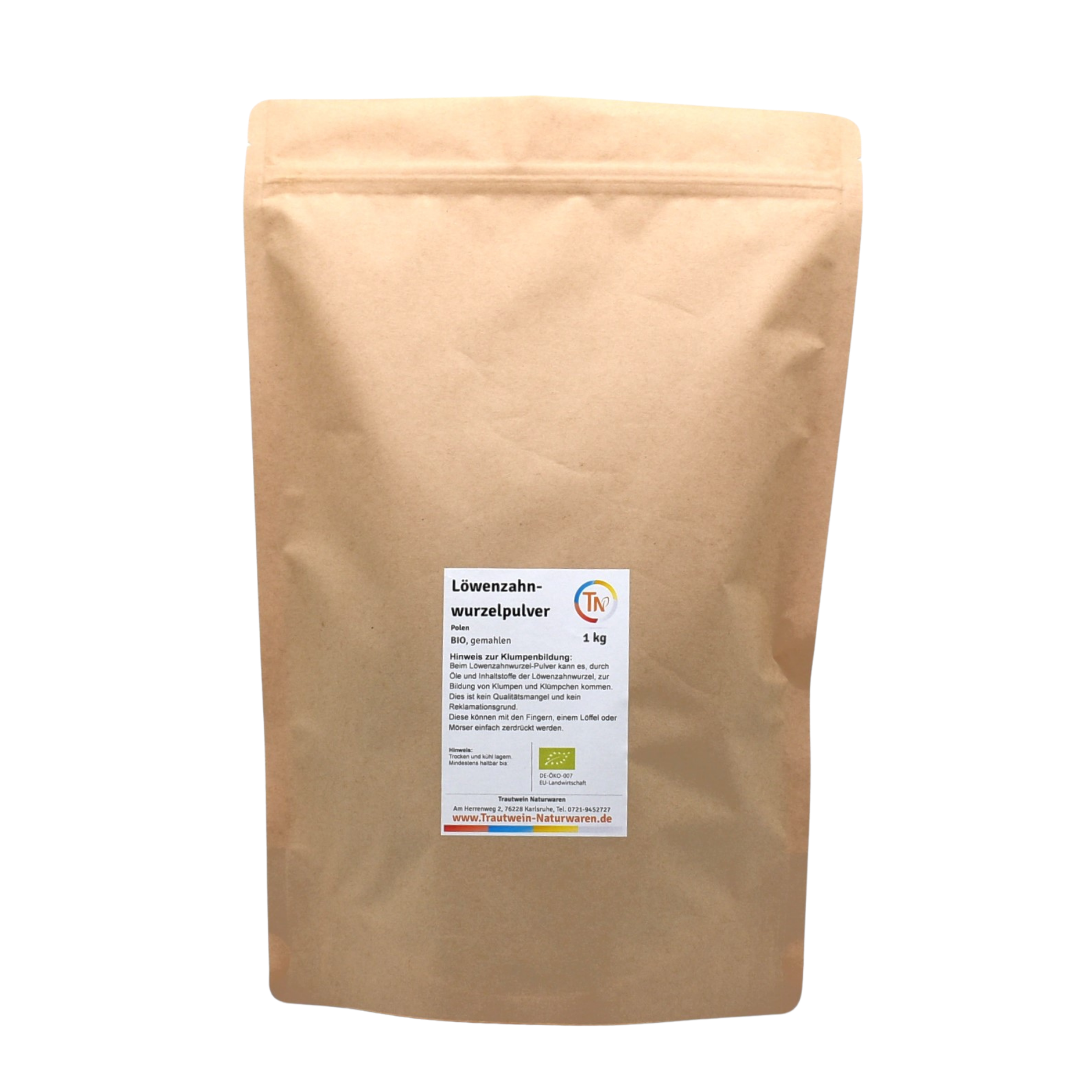 Löwenzahnwurzelpulver, 1 kg, bio, gemahlen