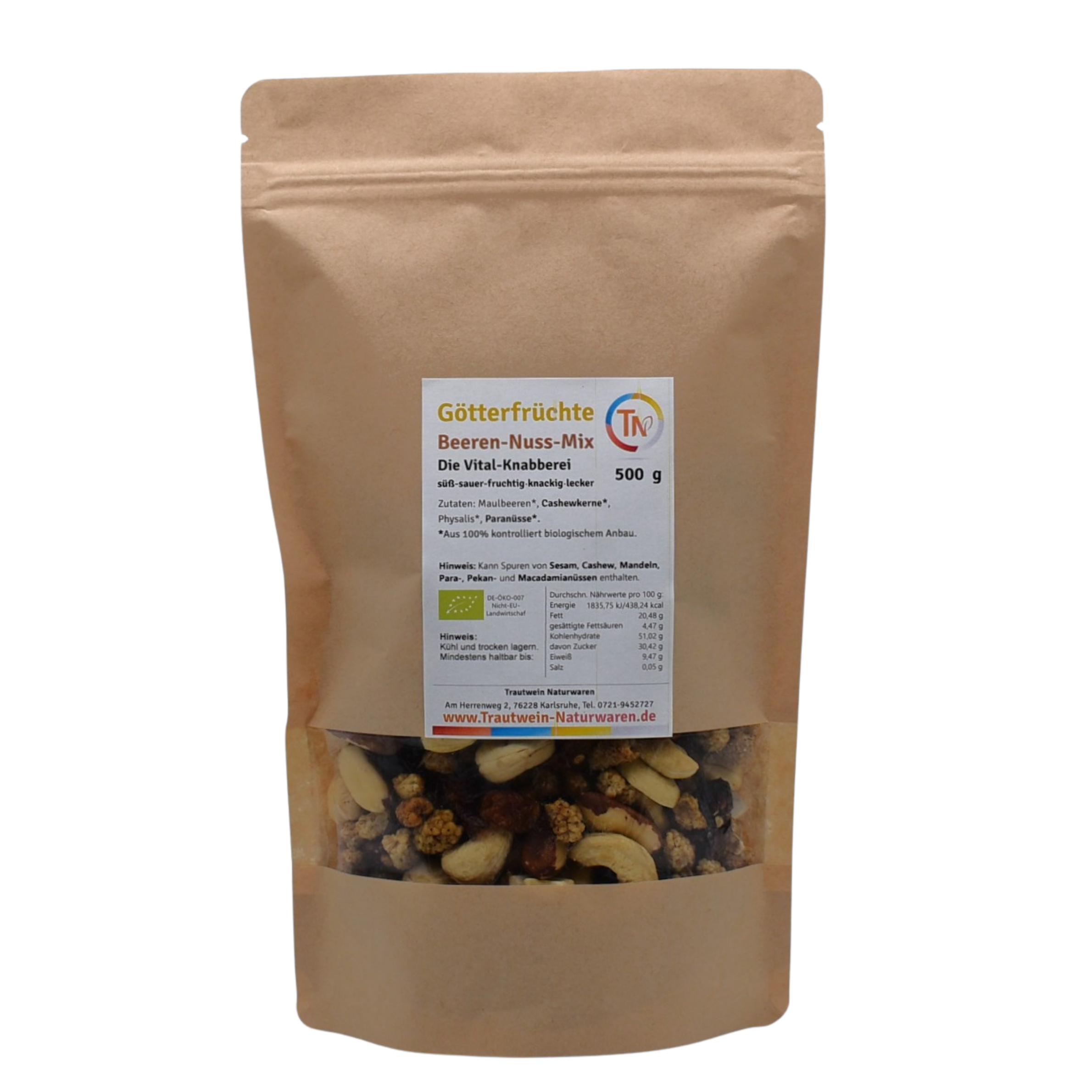 Götterfrüchte BIO, 500 g, Beeren-Nuss-Mix