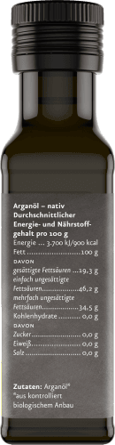 Arganöl BIO, 100 ml, ungeröstet, kaltgepresst unter 40°C