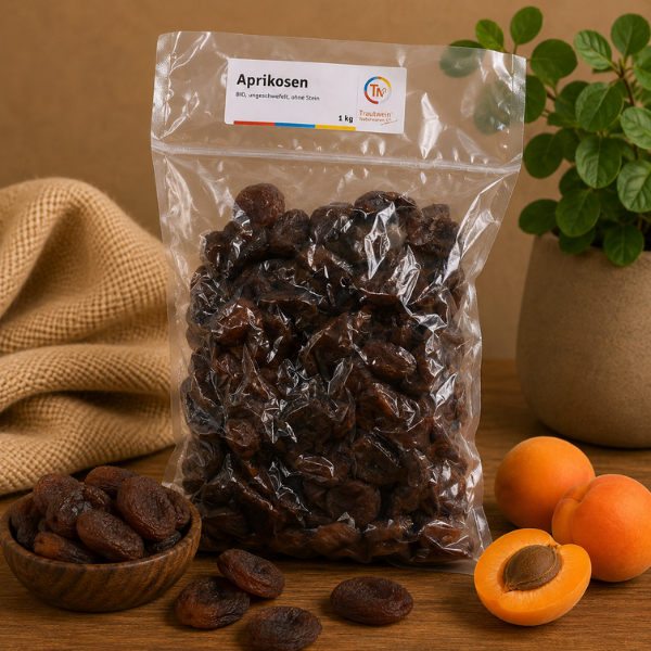 Aprikosen Bio, 1kg, getrocknet, ungeschwefelt