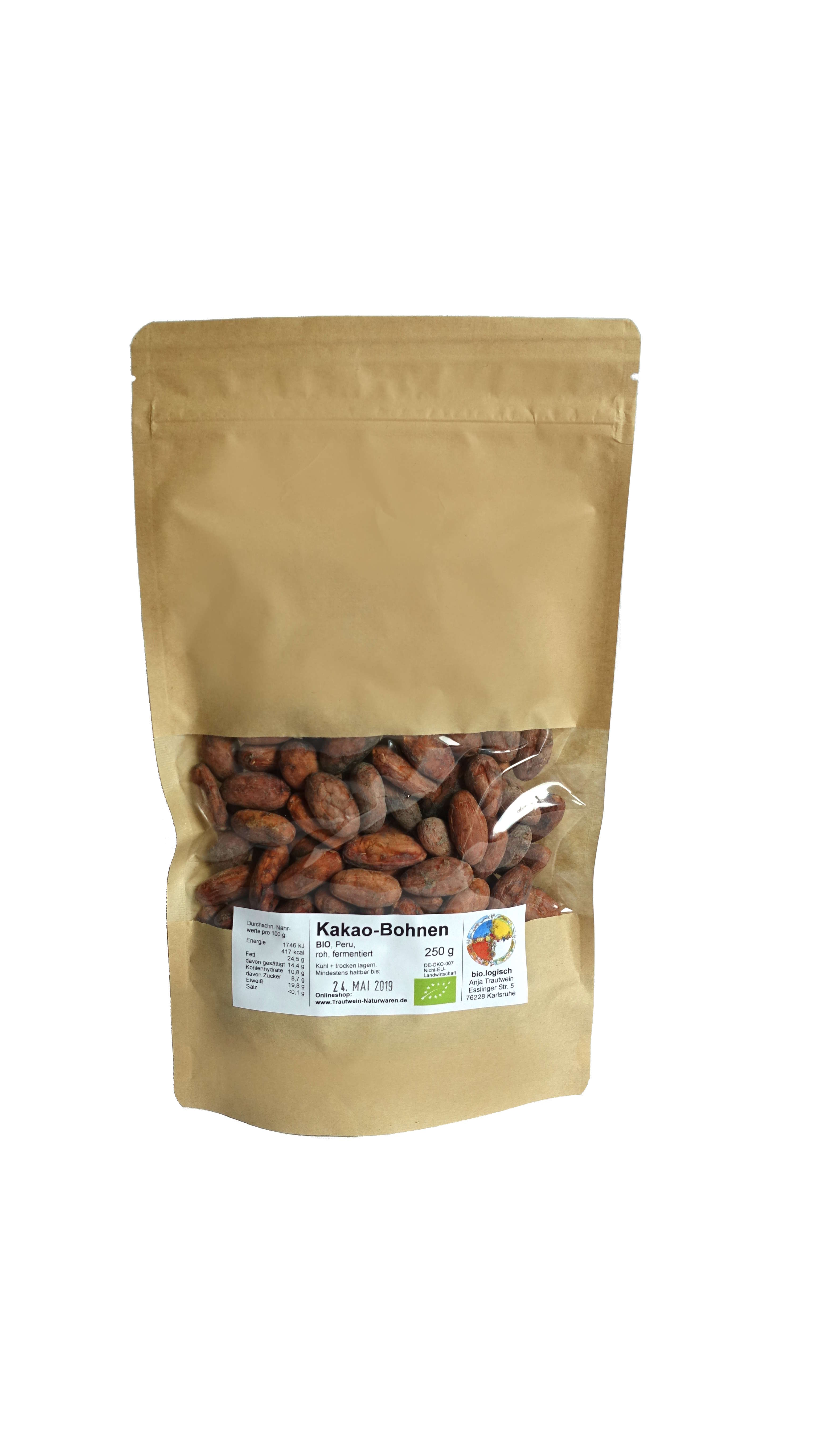 Kakaobohnen BIO, 200 g, roh