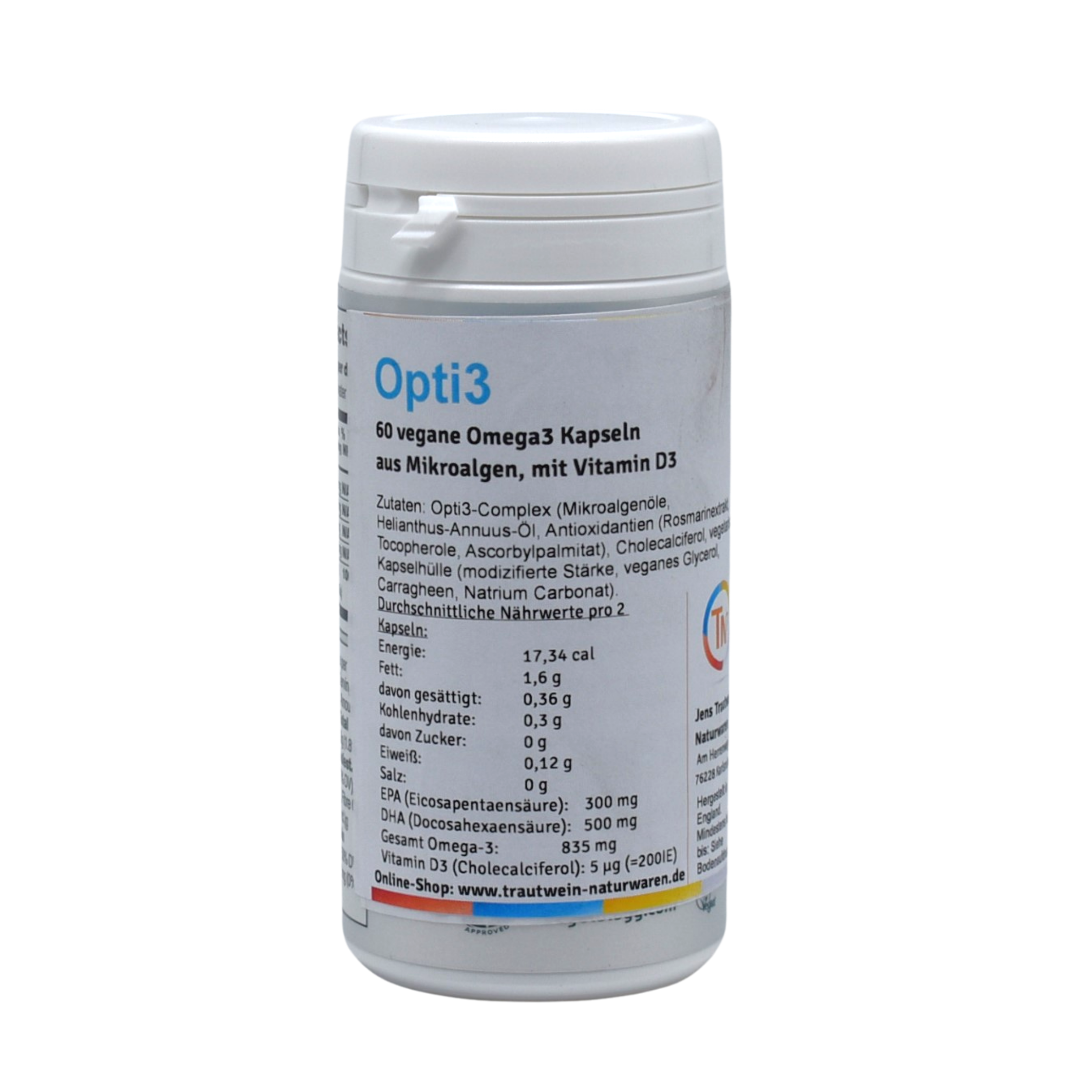 Opti3: Omega 3, (EPA & DHA), 60 vegane Kapseln