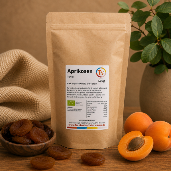 Aprikosen Bio, 500g, getrocknet, ungeschwefelt