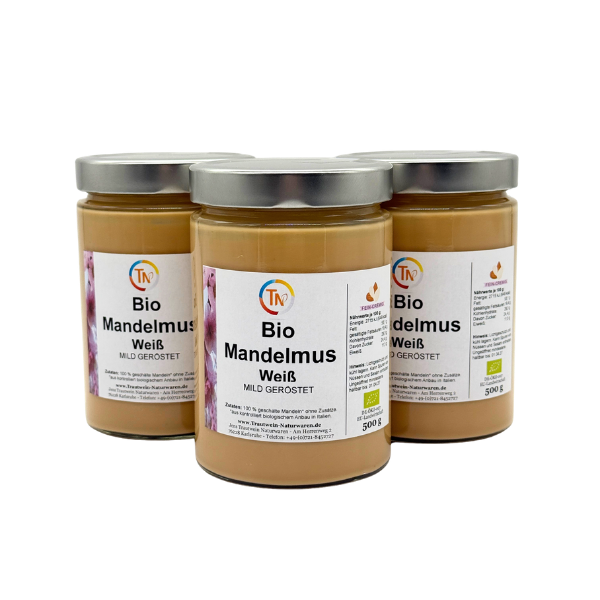 Mandelmus BIO, 500g, weiß, geröstet