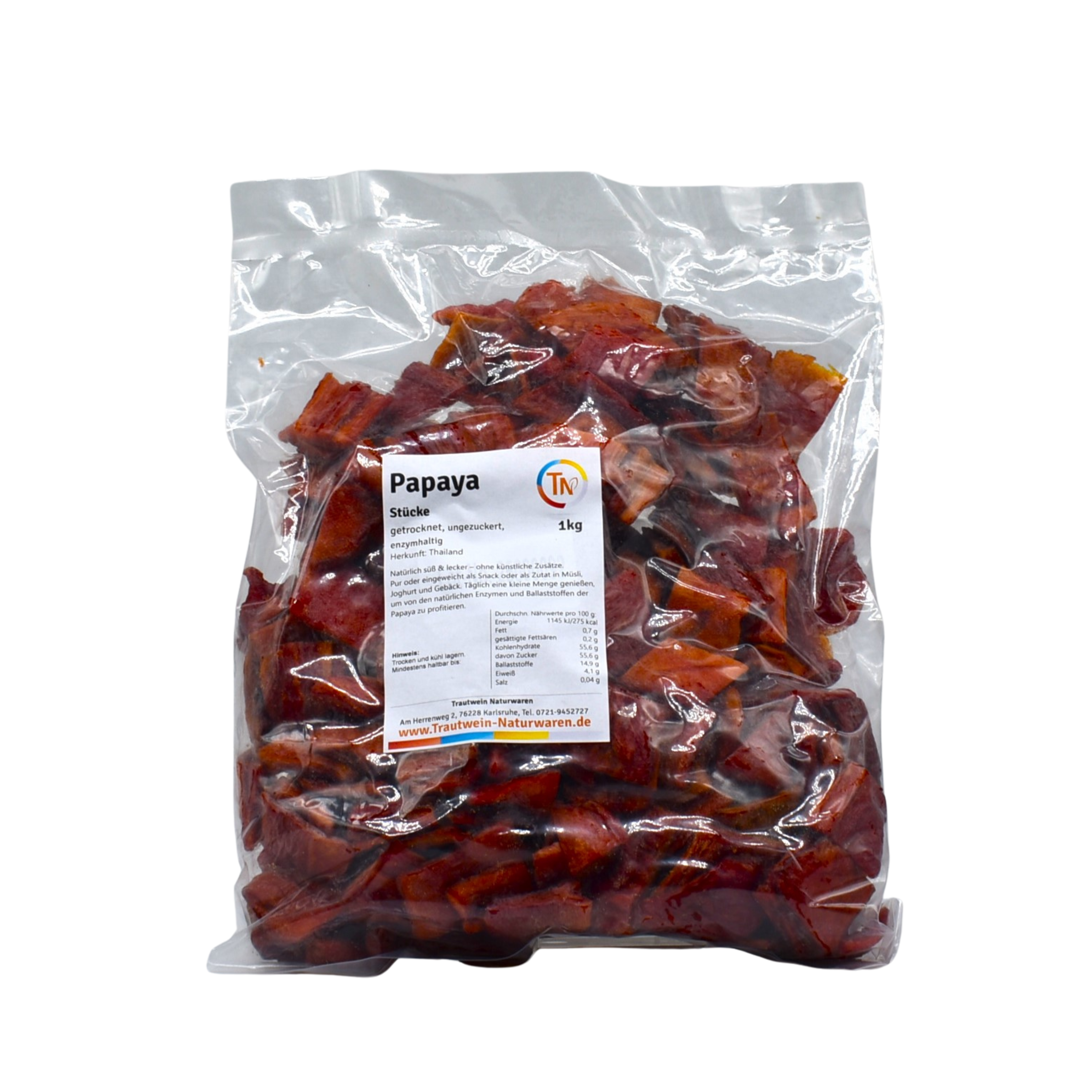 Papaya, 1 kg, konventionell, getrocknet