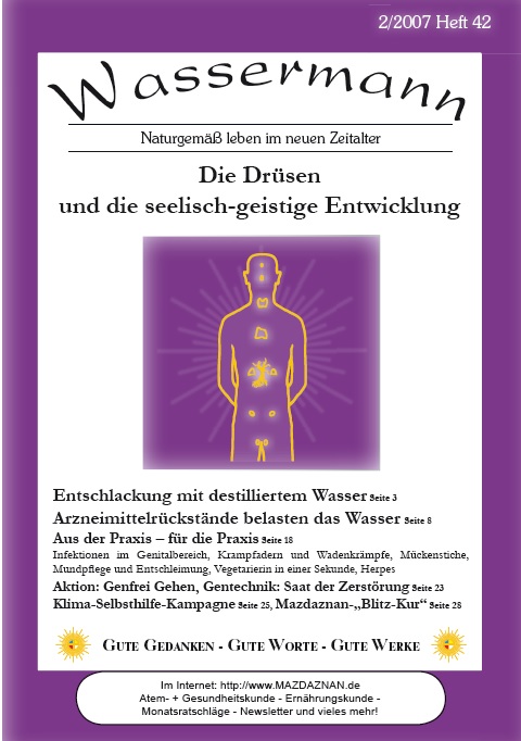 Wassermann Nr.42, Die Drüsen und die seelisch-geistige Entwicklung
