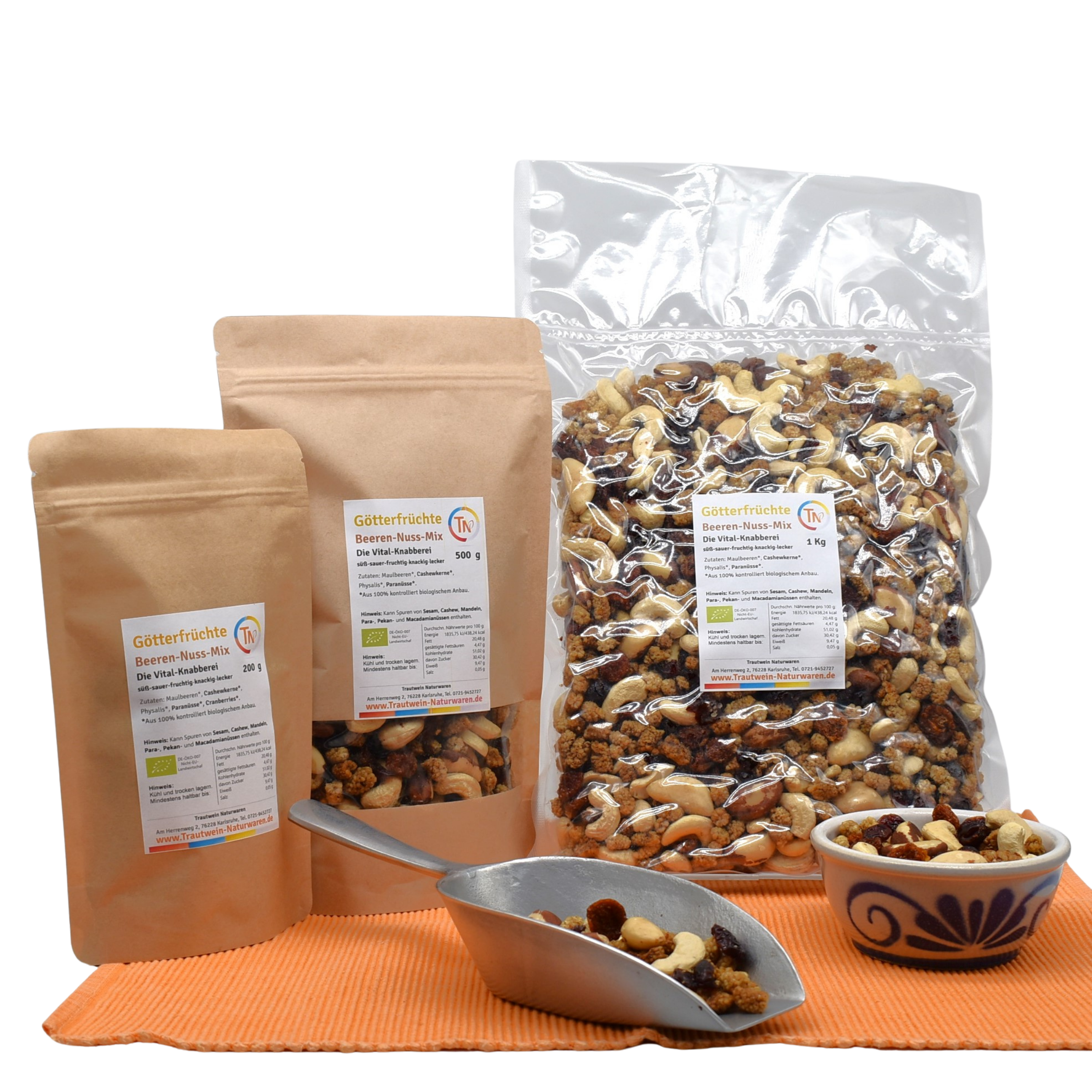 Götterfrüchte BIO, 200 g, Beeren-Nuss-Mix