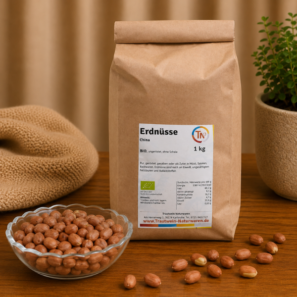 Erdnüsse BIO, 1 kg, roh & ungeröstet