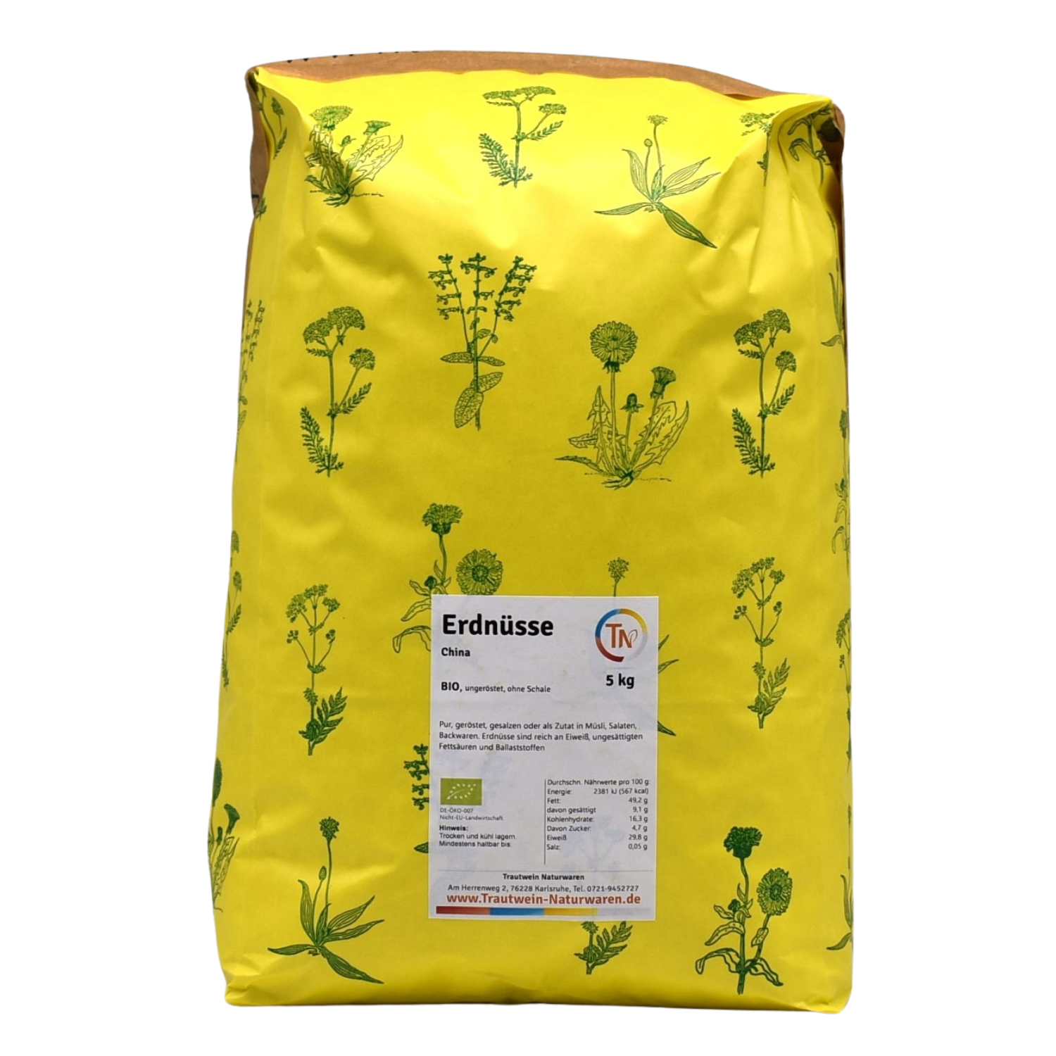 Erdnüsse BIO, 5 kg, roh & ungeröstet