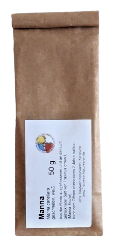 Manna, 50 g, geschnitten (Manna cannellata weiß)