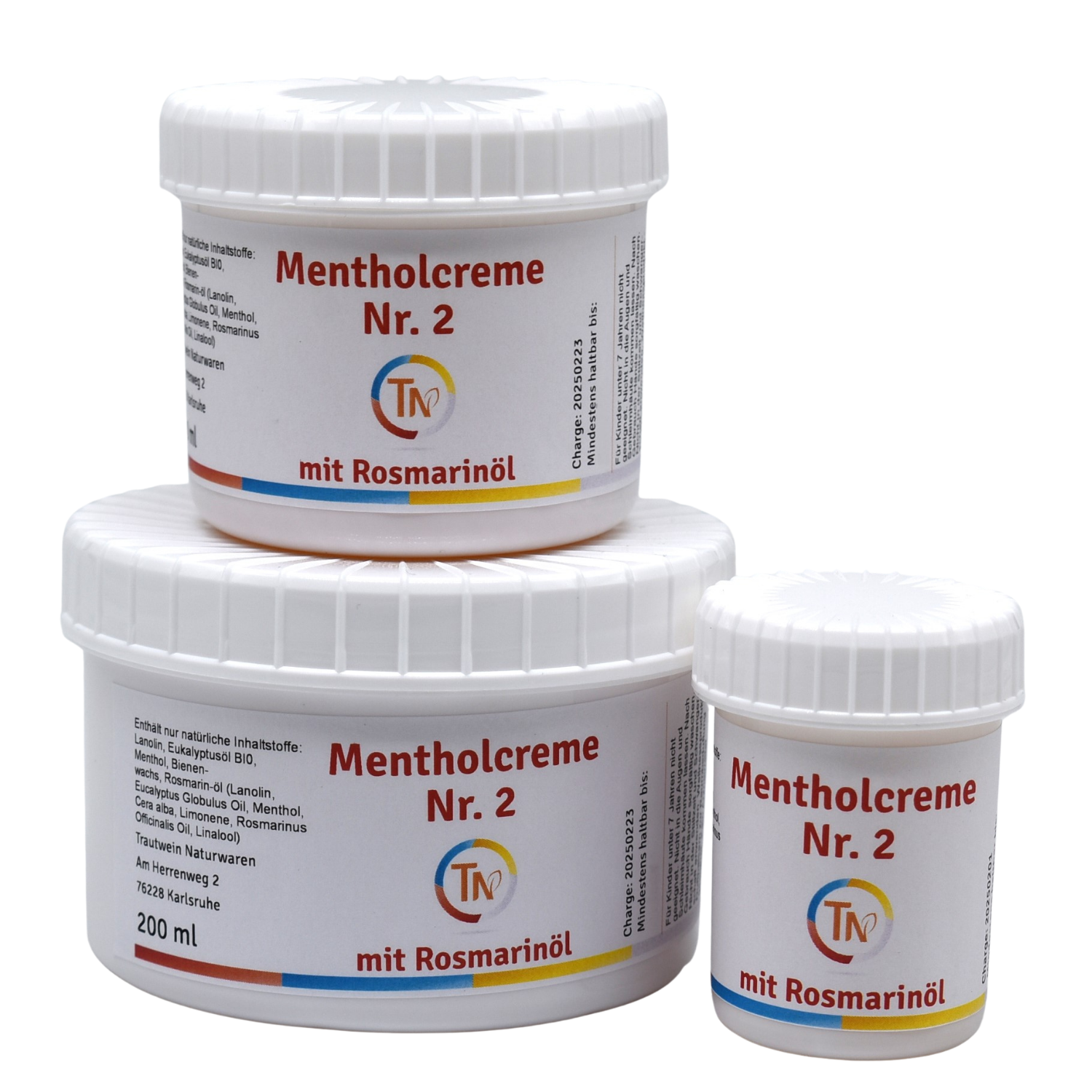 Mentholcreme M2, 30 ml, mit Rosmarinöl (rot), Duftbalsam