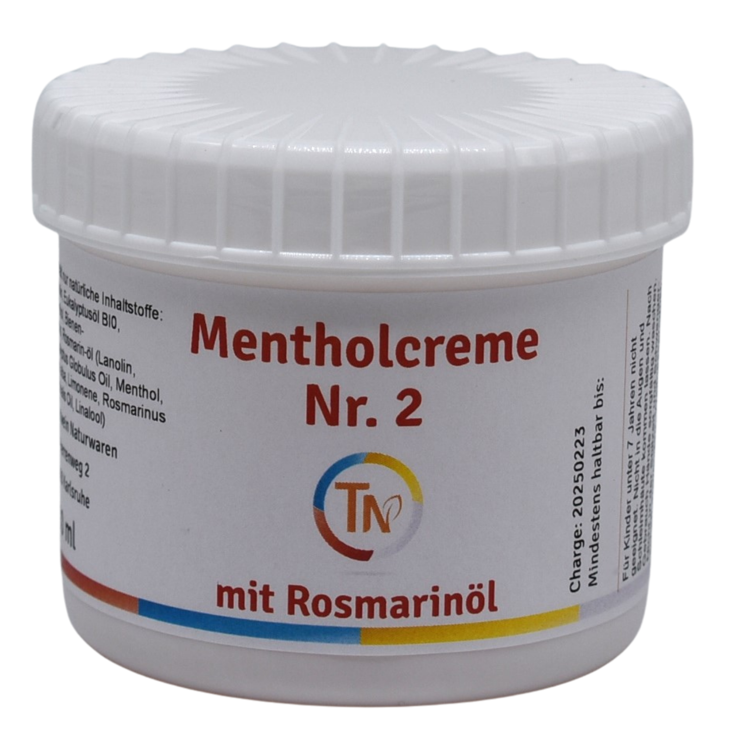 Mentholcreme M2, 100 ml, mit Rosmarinöl (rot), Duftbalsam