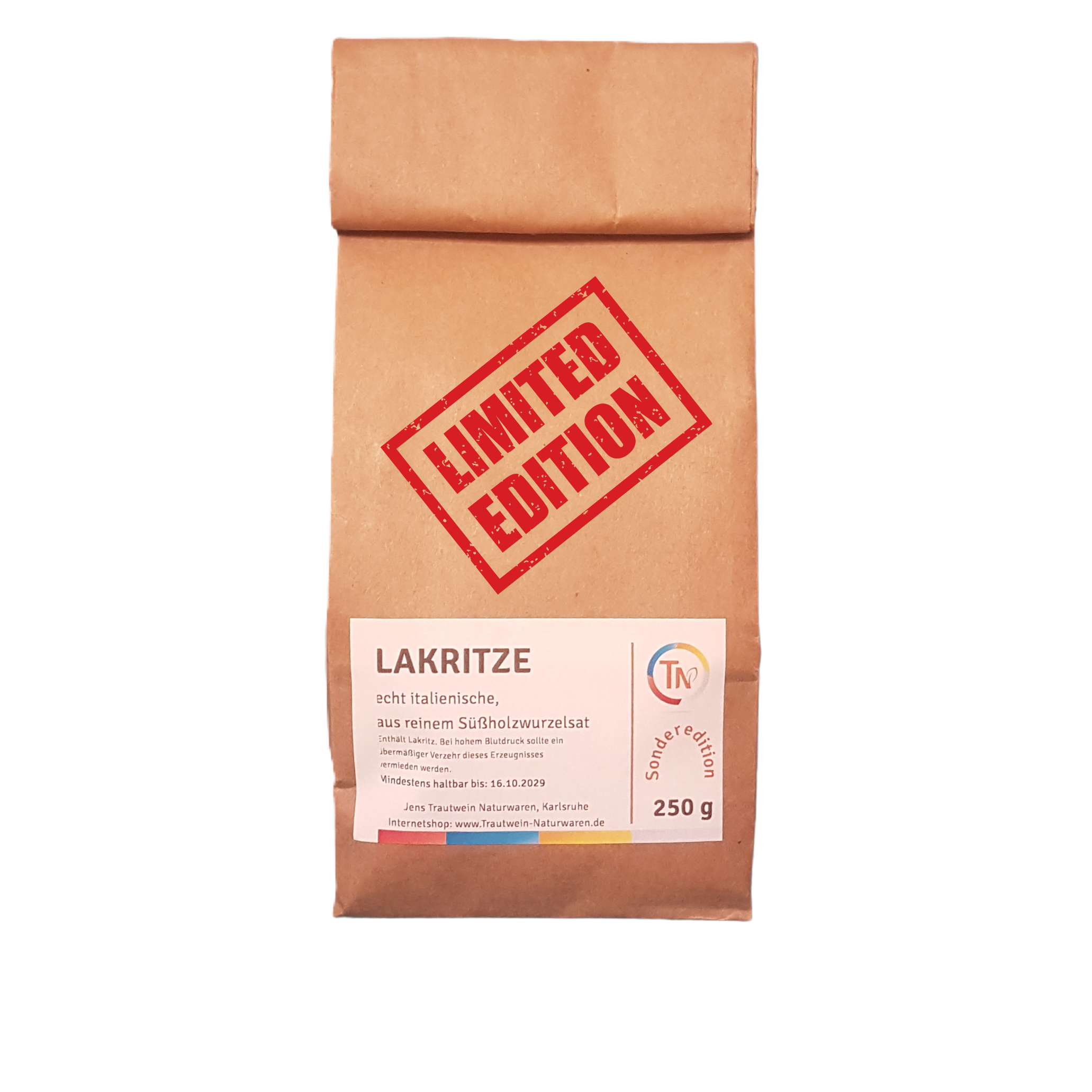 Lakritz, 250 g, aus reinem Süßholzsaft