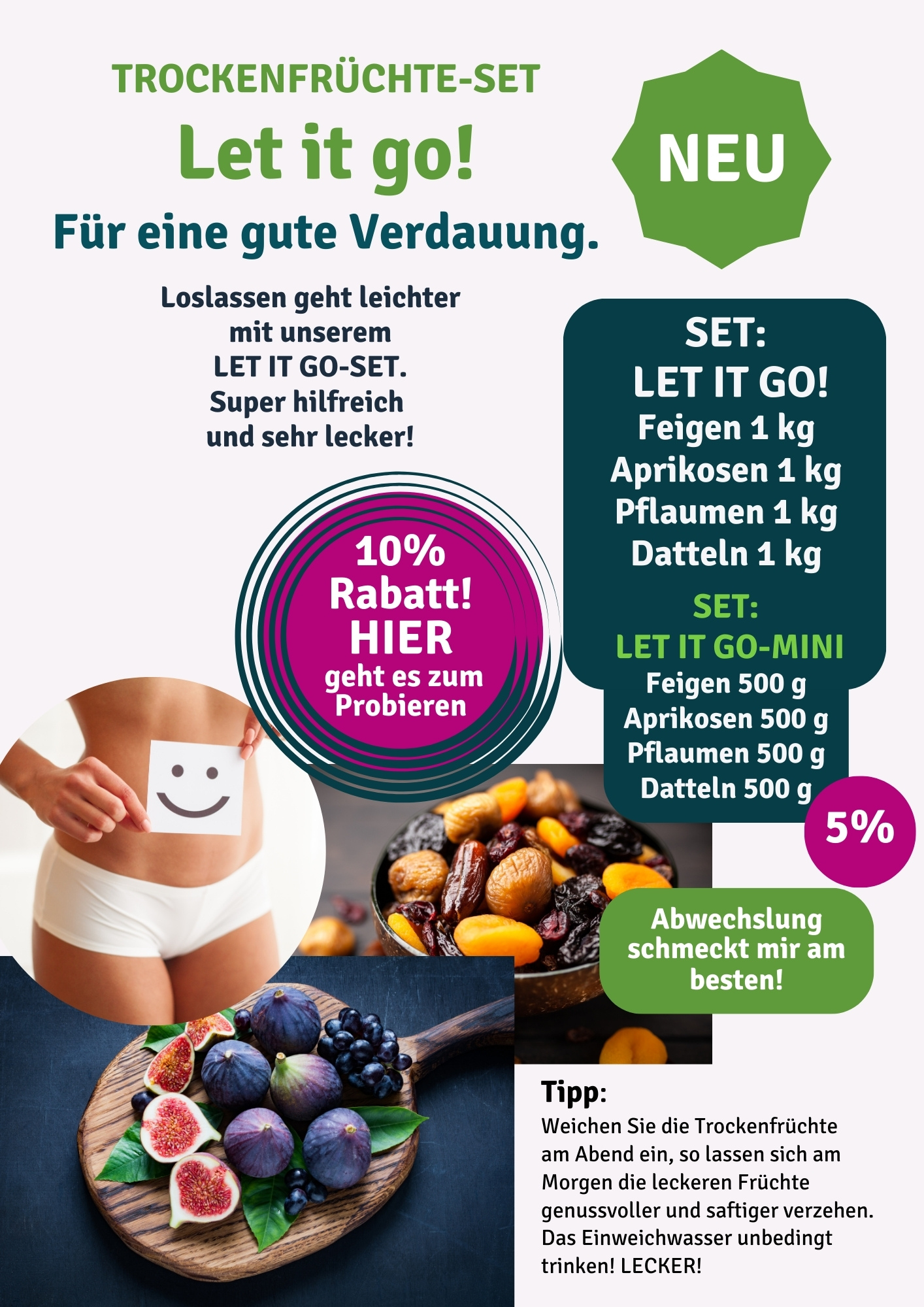 LET IT GO SET - MINI, BIO für die gute Verdauung - 5 % Rabatt*