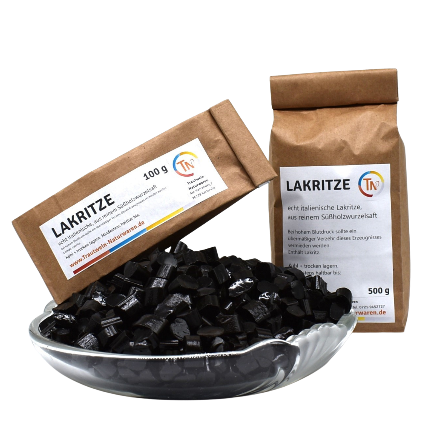 Lakritze, 500 g, aus reinem Süßholzsaft
