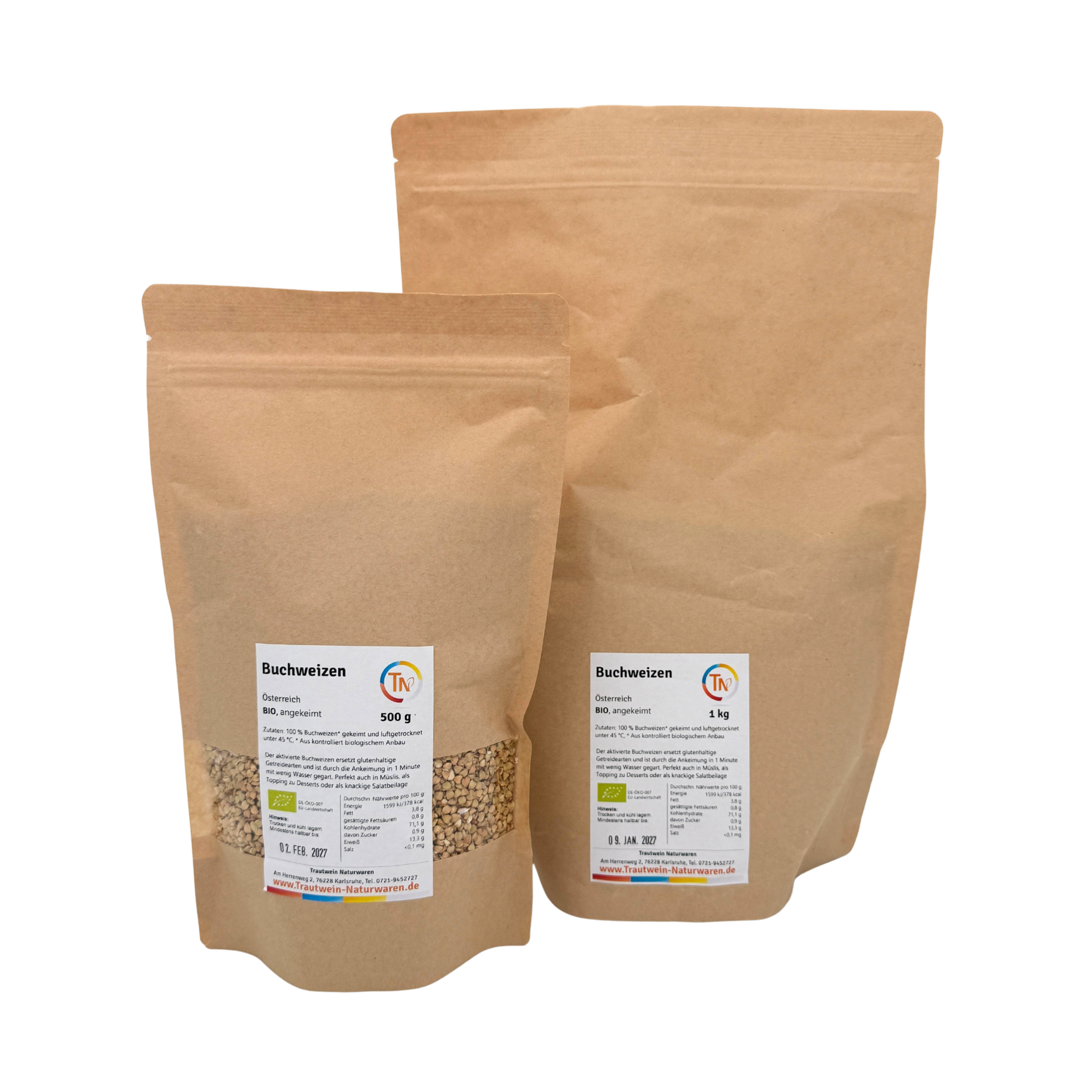 Buchweizen BIO, 500 g, angekeimt