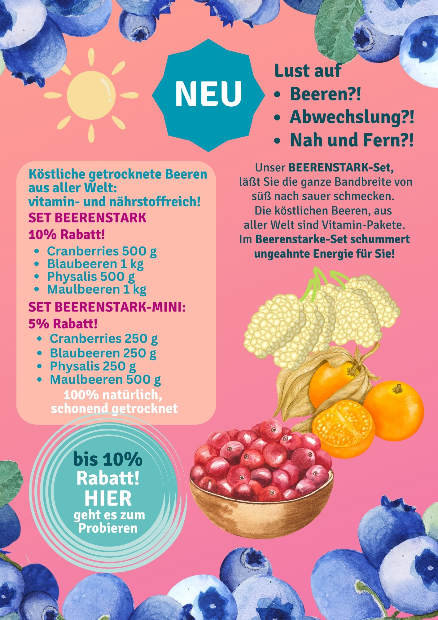 BEERENFRÜCHTE -MINI SET  - BIO  5 % RABATT*