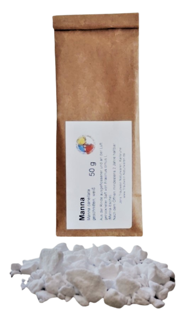 Manna, 50 g, geschnitten (Manna cannellata weiß)