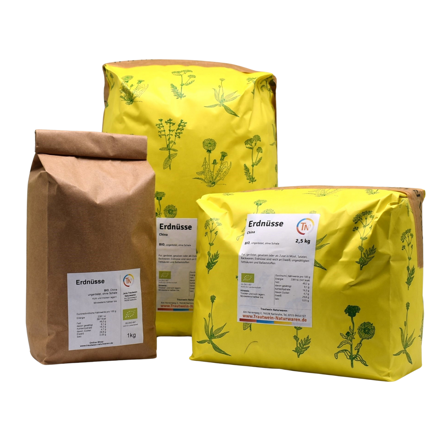 Erdnüsse BIO, 5 kg, roh & ungeröstet