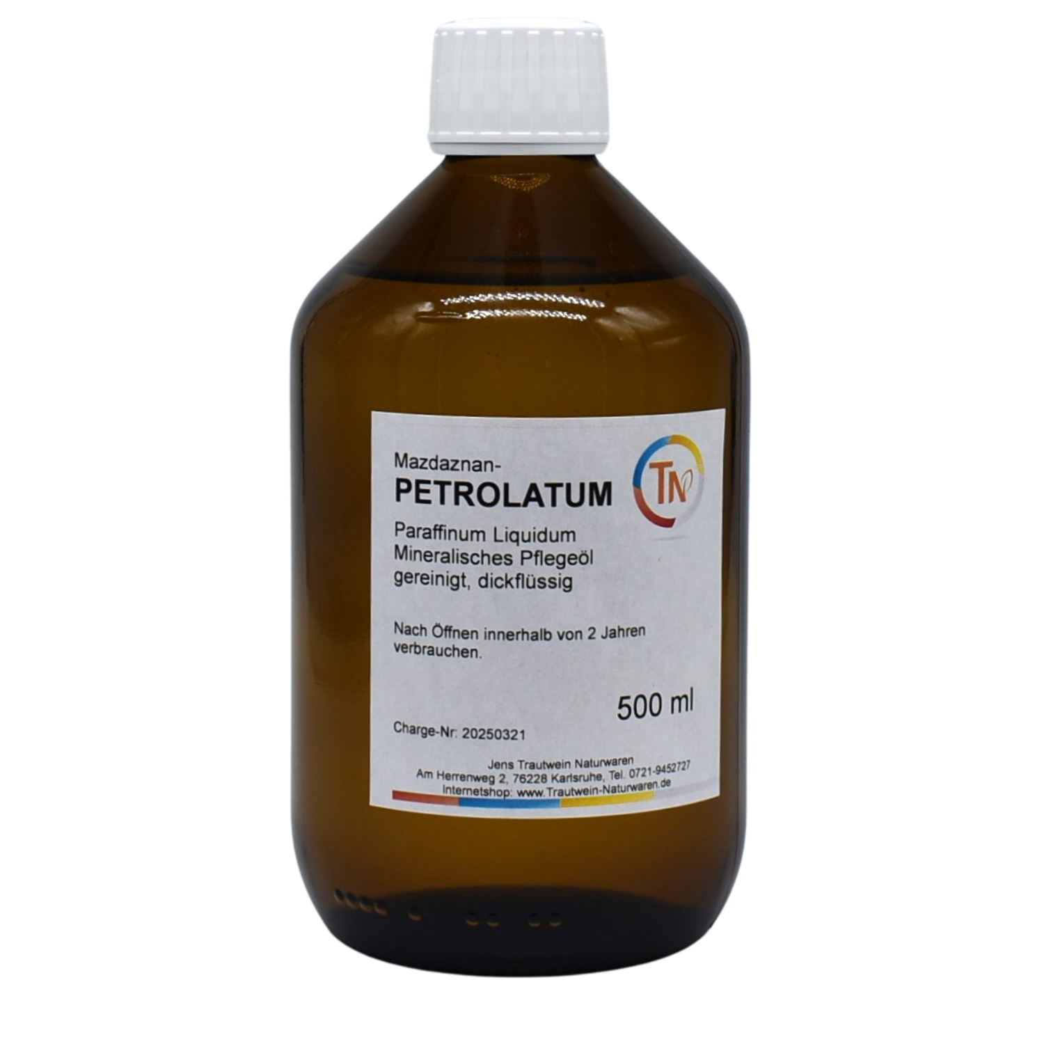Petrolatum, 500ml (Glasflasche) gereinigtes, dickflüssiges Mineralöl