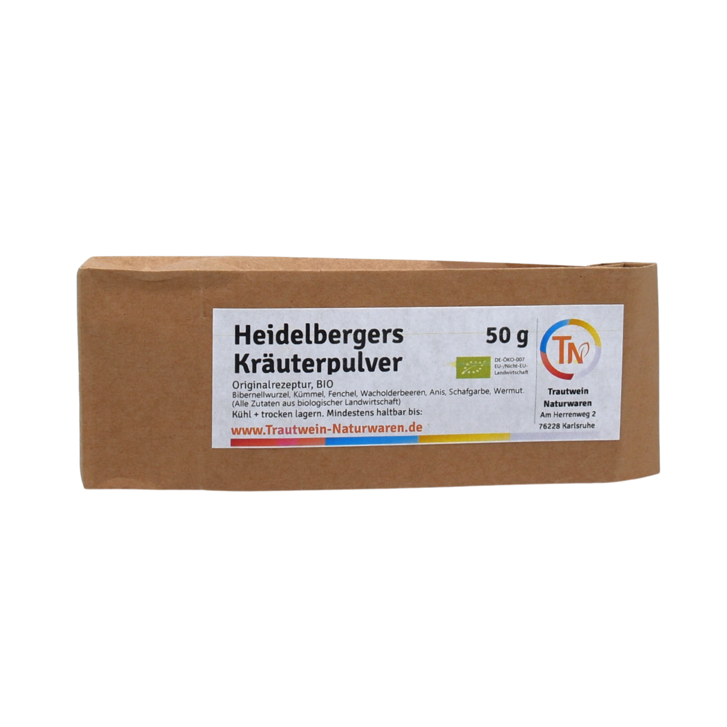 Heidelbergers-Kräuterpulver BIO, 50 g, Bitterkräuter