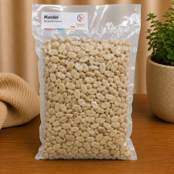 Mandeln BIO, 1 kg, europäische, blanchiert