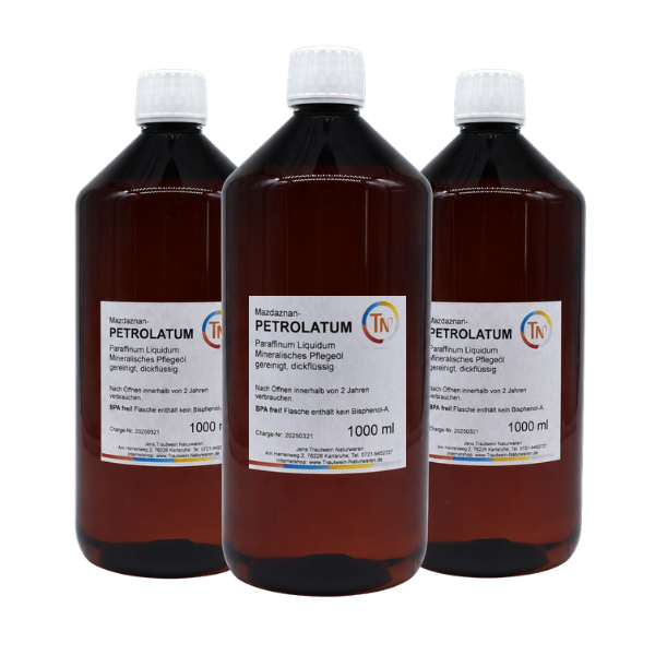 Petrolatum, 3-SET, 1 L, gereinigtes, dickflüssiges Mineralöl