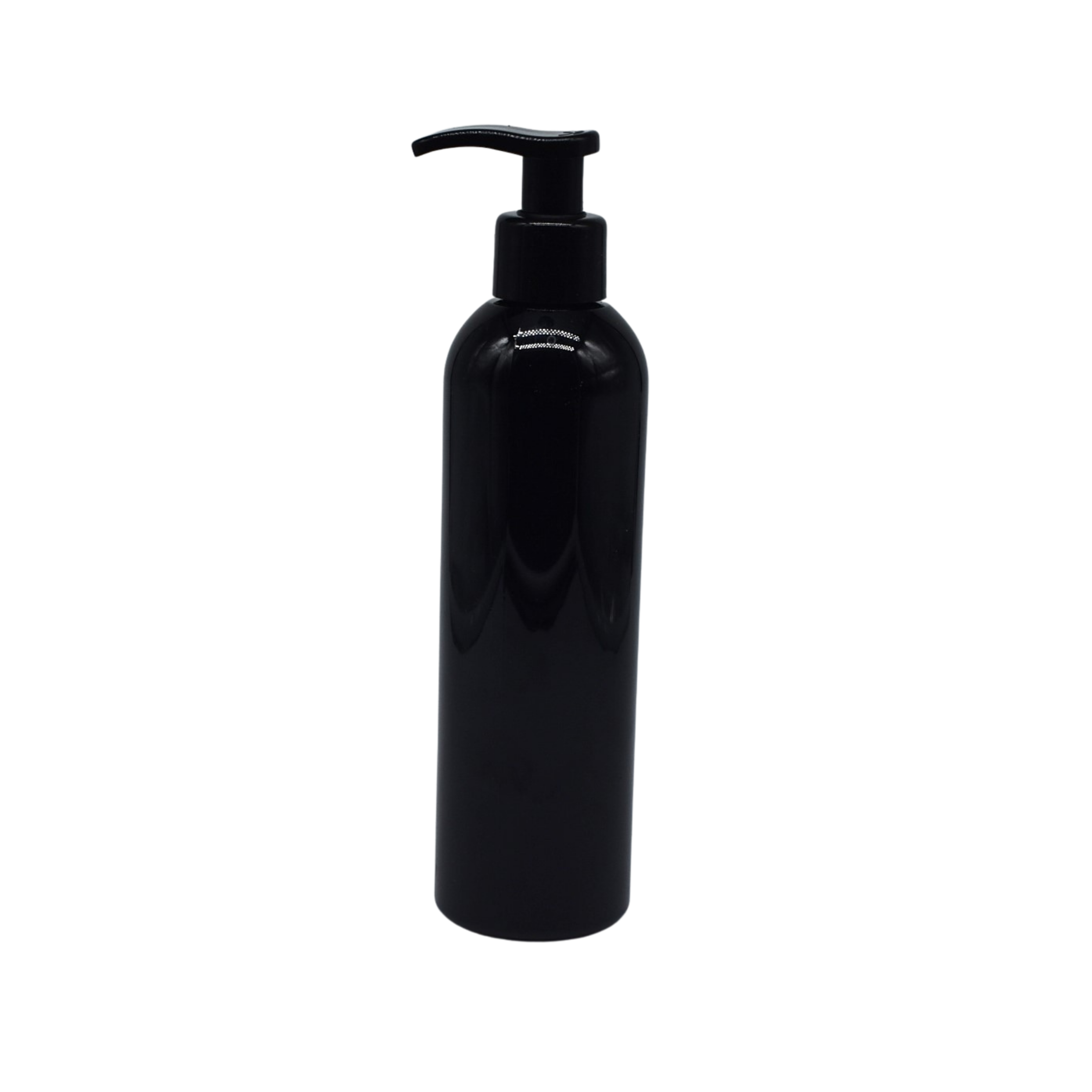 Flasche Recycling PET 250ml, mit Spender für Flüssigseife, schwarz